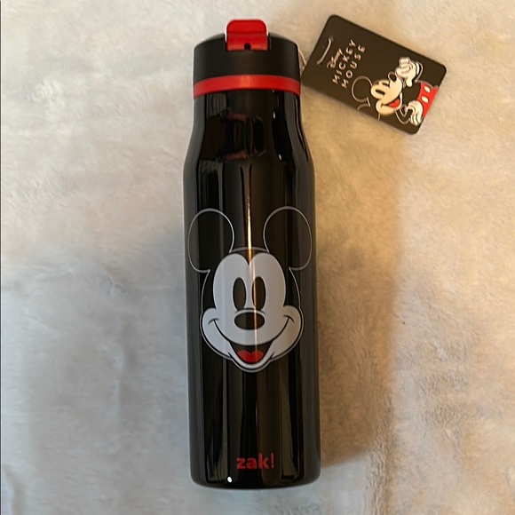 Disney Zak! Mickey and Minnie Mouse Black and Red Water Canteen NWT Aldi - Picture 2 of 7